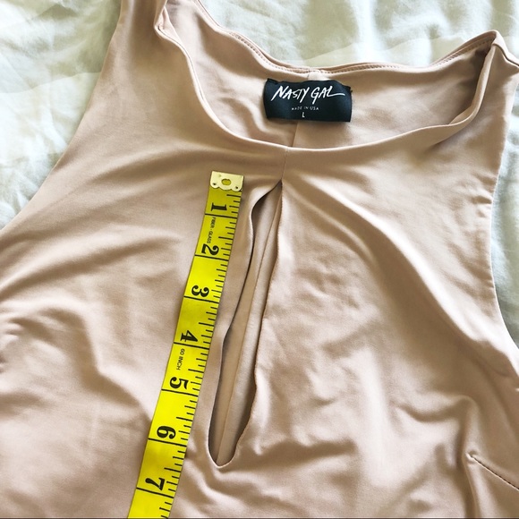 Nasty Gal Nude Keyhole Body Con Midi - Picture 3 of 8